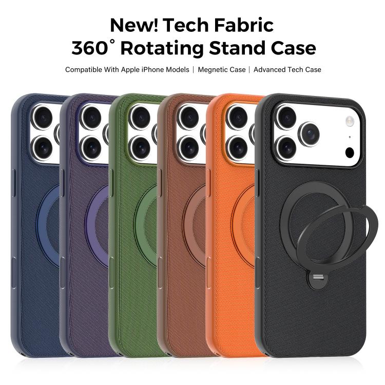 Tech Fabric 360 Rotation Holder Magnetic Phone Case, For iPhone 13, For iPhone 12, For iPhone 12 Pro Max, For iPhone 12 Pro