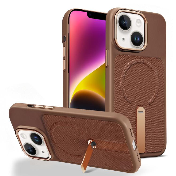 Tech Fabric Rotating Stand Magnetic Phone Case, For iPhone 15, For iPhone 14 Plus, For iPhone 14