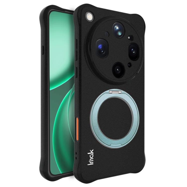 imak Metal Rotation Magnetic Holder Matte Texture TPU Airbag Phone Case, For OPPO Find X9 Ultra 5G