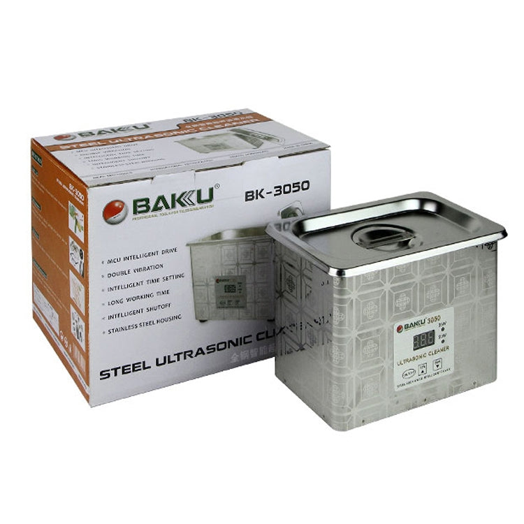 BAKU BK-3050 35W / 50W Adjustable 0.8L LCD Display Ultrasonic Cleaner, AC 220V, BK-3050 35W / 50W 0.8L 220V