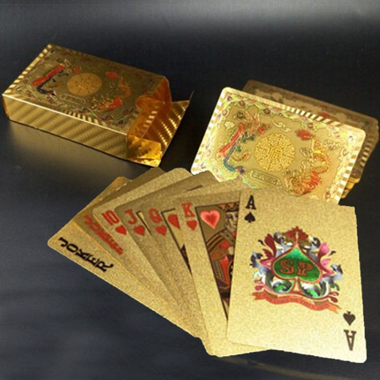 Creative Frosted Back Texture Plastic From Vegas to Macau Playing Cards Texas Poker Novelty Collection Gift, Mosaic Gold Dollar Paper Box, Golden Dragon and Phoenix Paper Box, Gold Double Dragon Kung Hei Fat Choy Paper Box, Golden Tattice Paper Box