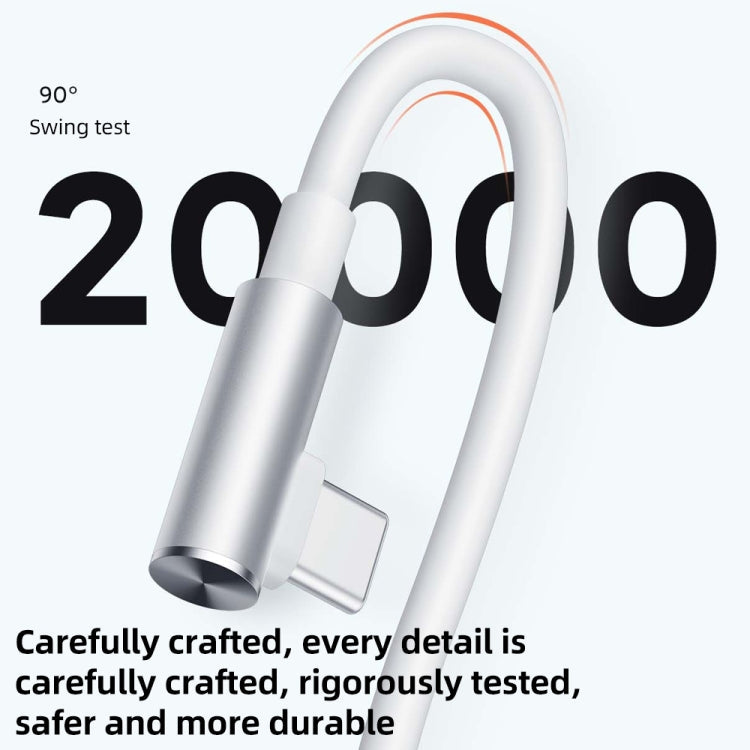 Original Xiaomi 6A USB to USB-C / Type-C 90 Degree Elbow Fast Charging Data Cable, Length: 1.5m, 6A, Length: 1.5m