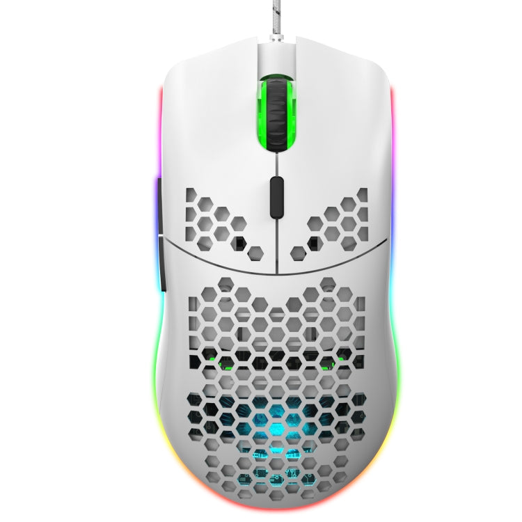 HXSJ J900 6 Keys RGB Lighting Programmable Gaming Wired Mouse (White), J900(Black), J900(White)