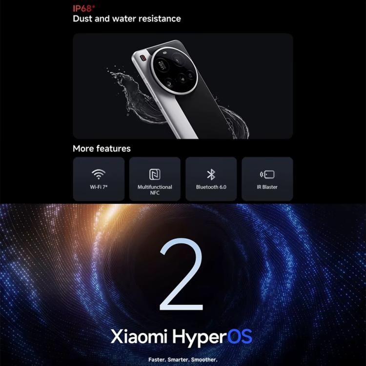 Xiaomi 15 Ultra Global, 16GB+512GB, 3D Ultrasonic Fingerprint, 200MP Camera, 6.73 inch Xiaomi HyperOS 2 Snapdragon 8 Elite Octa Core 3nm, NFC, Network: 5G, Xiaomi 15 Ultra Global, 16GB+512GB (Black)