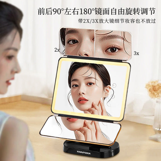 LED makeup mirror stepless dimming HD makeup makeup suit practical birthday gift cosmetics full gift box