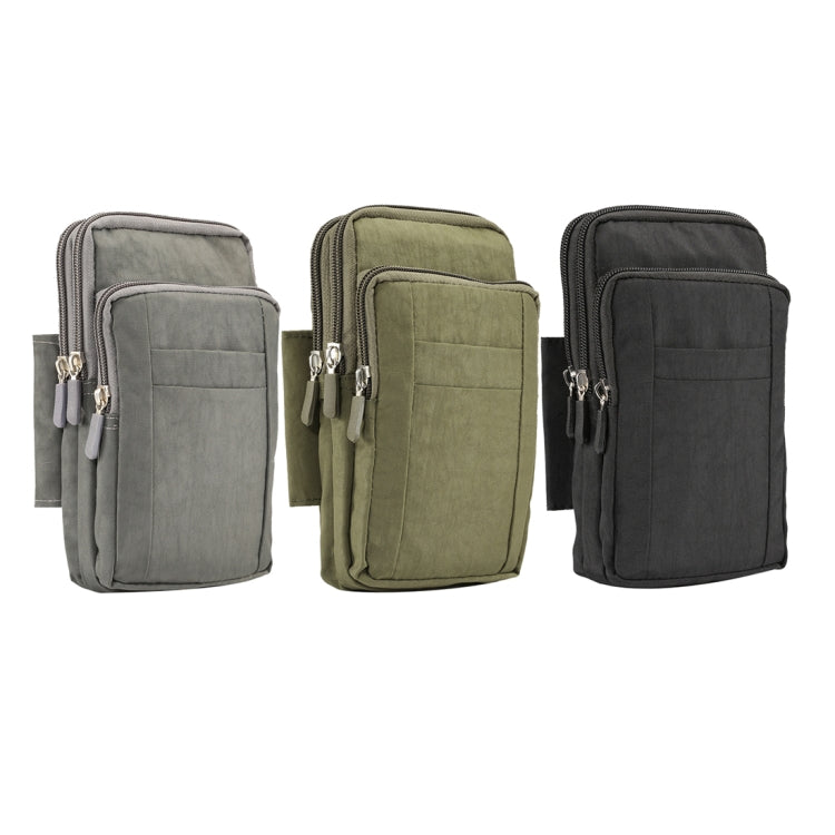 Outdoor Phone Carrying Case Pouch Nylon Crossbody Shoulder Cell Phone Holster Waist Belt Wallet Bag with Carabiner