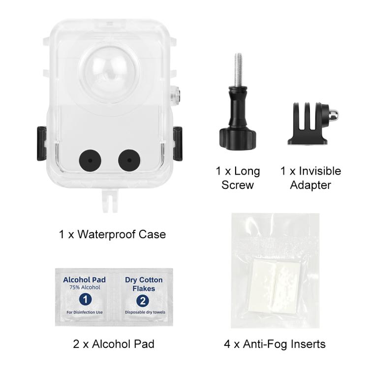 For DJI Osmo 360 PULUZ 40m Depth Waterproof Camera Case Diving Housing Underwater Cover, For DJI Osmo 360