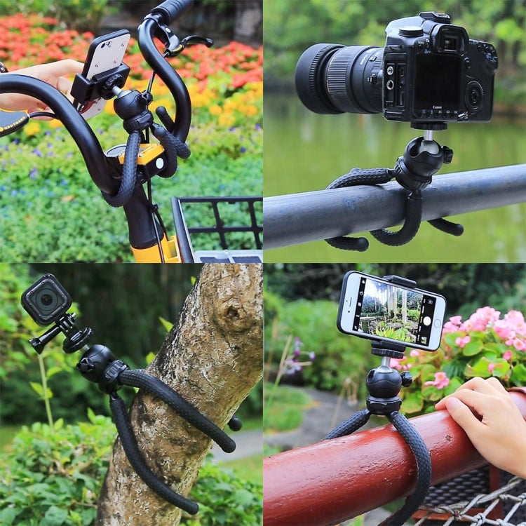 PULUZ Mini Octopus Flexible Tripod Holder with Ball Head for SLR Cameras, GoPro, Cellphone, Size: 25cmx4.5cm, 25cm Tripod