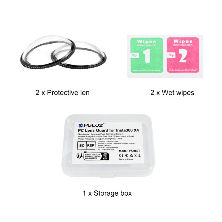 PULUZ Insta360 X4 PC Lens Guard ā Scratch & Dust Protection