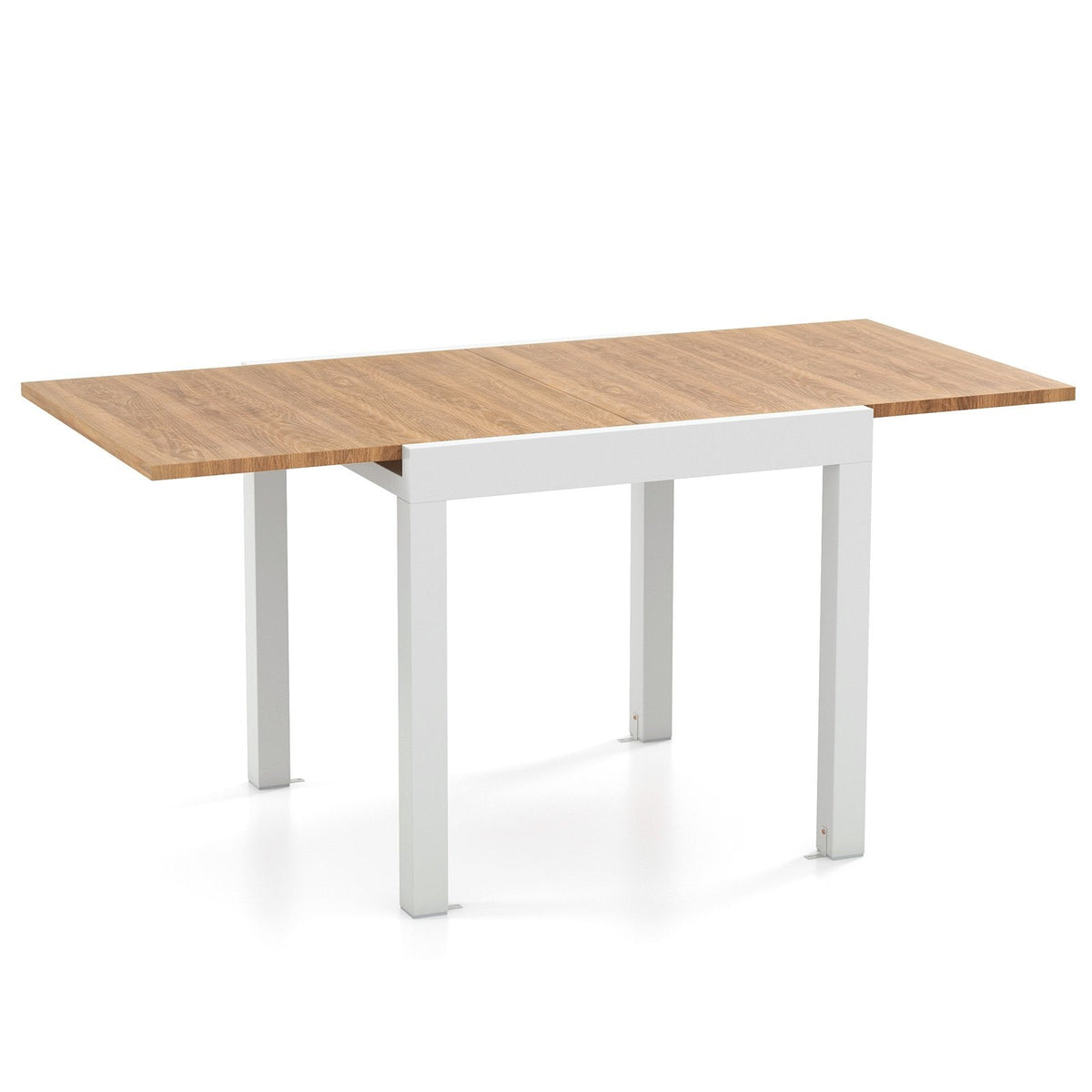 Patio Expandable Dining Table Rectangular Aluminum Dining Table for 4-6 Person-Grey