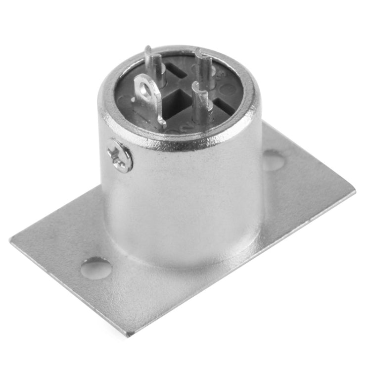 XLR 3 Pin Male Metal Chassis Mount Connector with Locking, Male Plug