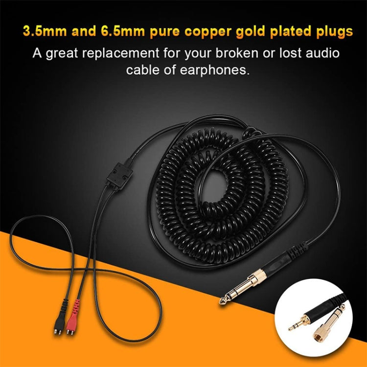 Sennheiser HD25 / HD560 Replacement Spring Headphone Cable ā 1.5m to 5m