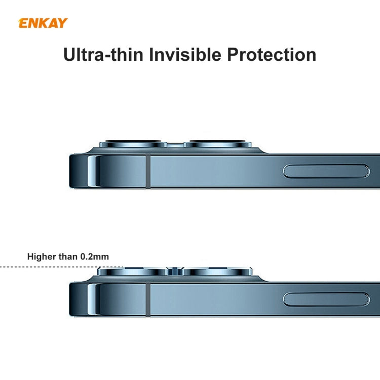 For iPhone 12 Pro / 12 Pro Max ENKAY Hat-Prince 0.2mm 9H 2.15D Round Edge Rear Camera Lens Tempered Glass Film 3 PCS/Set, 1 Set, 2 Set, 5 Set, 10 Set