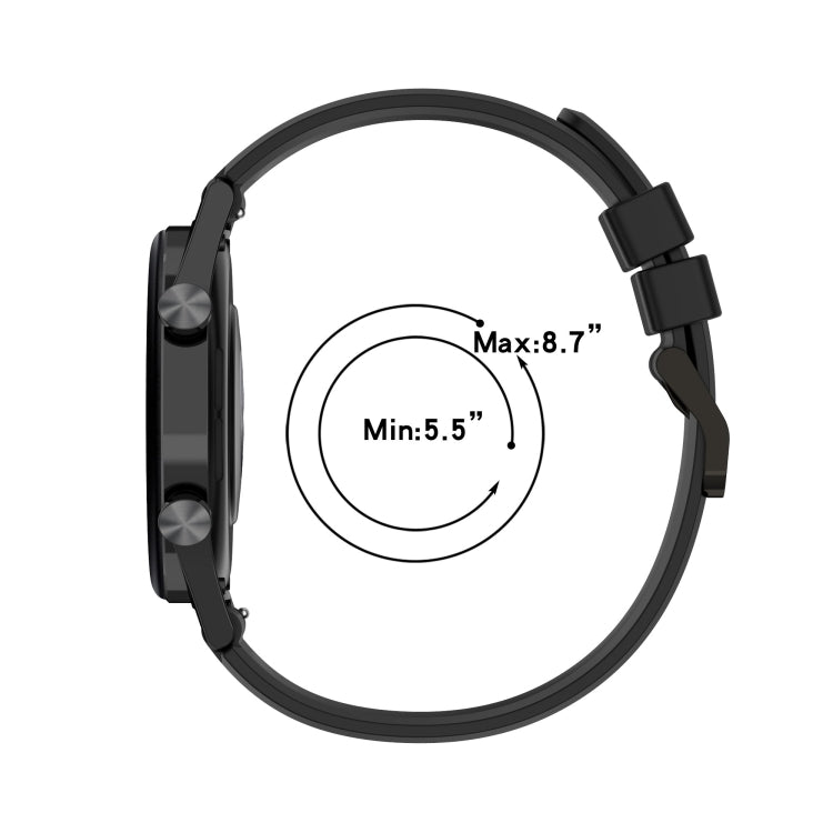 22mm Vertical Silicone Watch band, For Huawei GT3 46mm, For Huawei GT Runner