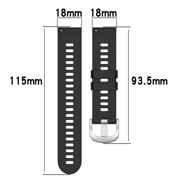 18mm Solid Color Silicone Watch Band, For Garmin Forerunner 255S, For Garmin Venu 2S