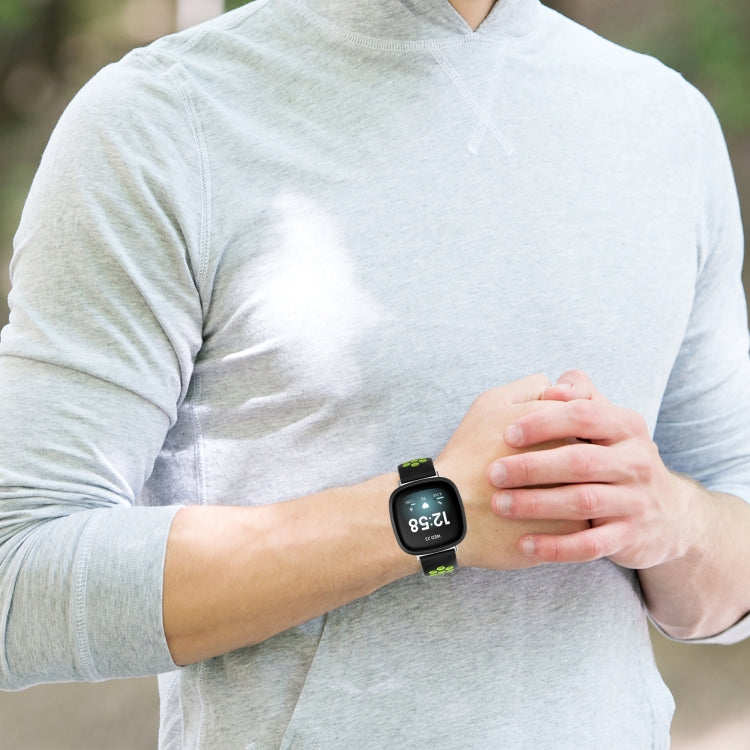 Two-Color Perforated Breathable Silicone Watch Band, For Fitbit Versa 4