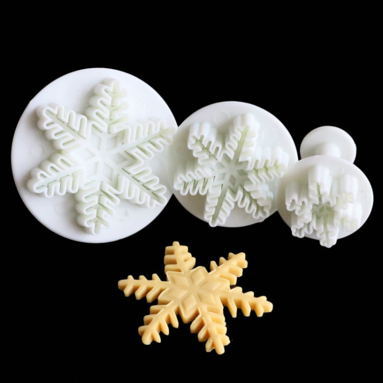 6 PCS Fondant Cake Tool Fine Snowflake Spring Mould Set, Fine Snowflake Shape