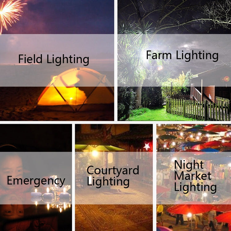 3W Solar Small System Household Multifunctional Portable Emergency Light, Yellow, Green, Red