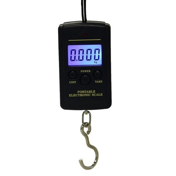 10g Mini Digital Fishing Scale Travel Weighting Steelyard Hanging Electronic Hook Scale Kitchen Weight Tool, Capacity:40kg, 40kg without Backlight, 40kg with Backlight