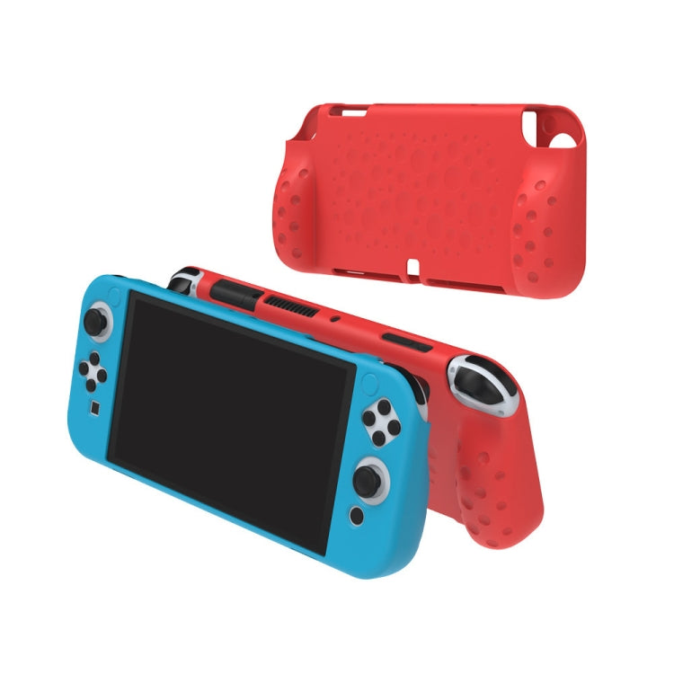 DOBE TNS-1135 Game Console Integrated All-Inclusive Soft Slip Protective Case For Nintendo Switch OLED, White, Red, Blue