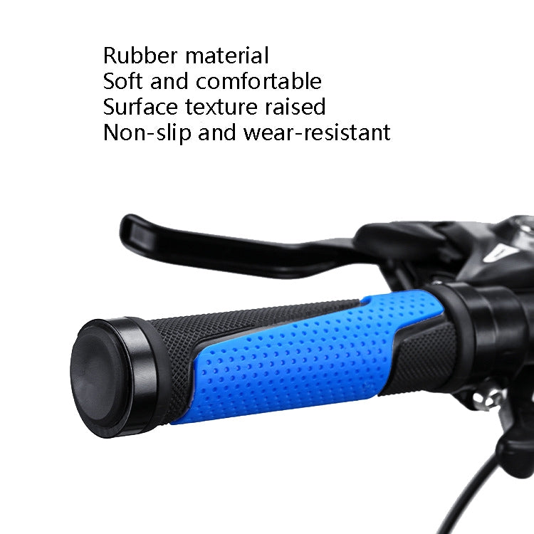 1pair BG-0404 Bicycle Rubber Handle Cover The Mountain Bike Bilateral Lock Dead Anti-Slip Handle Cover
