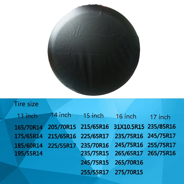 PVC Tire Cover Waterproof and Dust-proof Car Spare Tire Cover, Size:, 13 inch, 14 inch, 15 inch, 16 inch, 17 inch