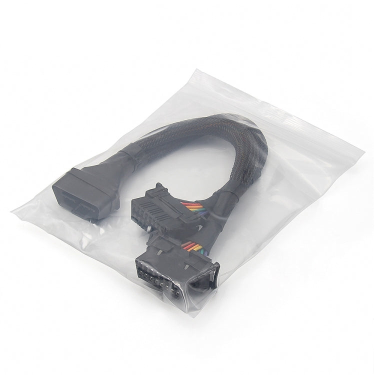 2 In 1 16PIN Car OBD Elbow Extension Cable Converted Cable, 2 In 1 16PIN