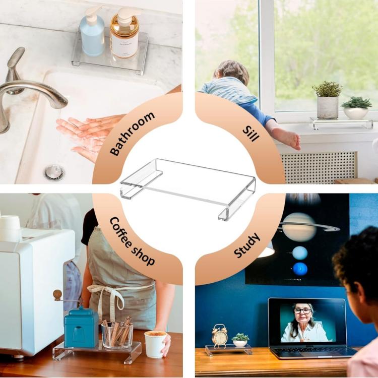 Acrylic Tray Base Dressing Table Storage Rack, 1pc, 2pcs
