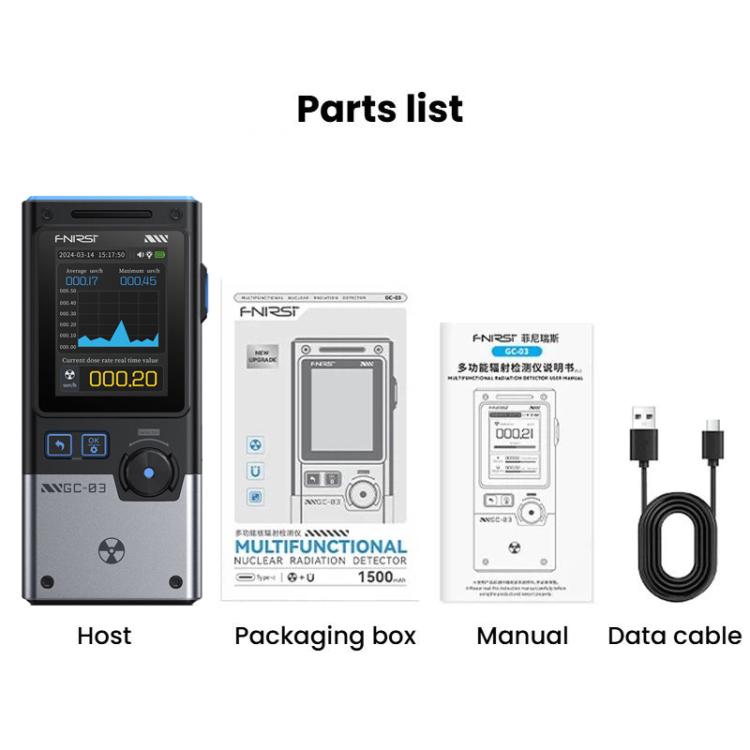 FNIRSI GC-03 3 In 1Electromagnetic Nuclear Radiation Detector For Seafood Environmental Use