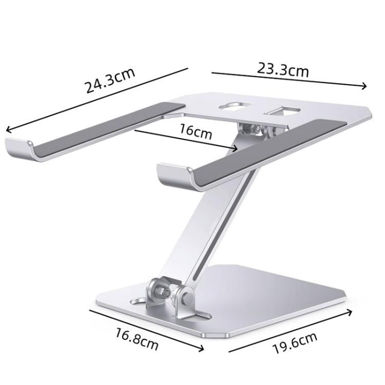 Aluminum Alloy Laptop Riser Vertical Cooling Foldable Adjustable Height Elevated Stand