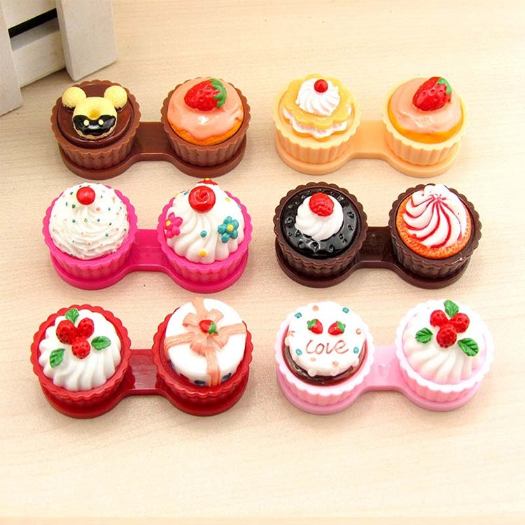 Cartoon Cute Cream Cake Glasses Double Box Contact Lenses Couple Box