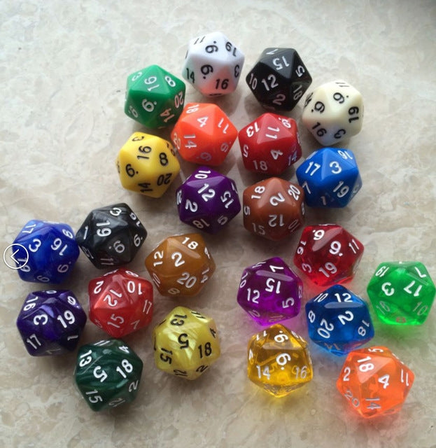 50 PCS Polyhedron Outdoor Bar Family Party Game Dice Board Game Accessories, 50 PCS Polyhedron Dice