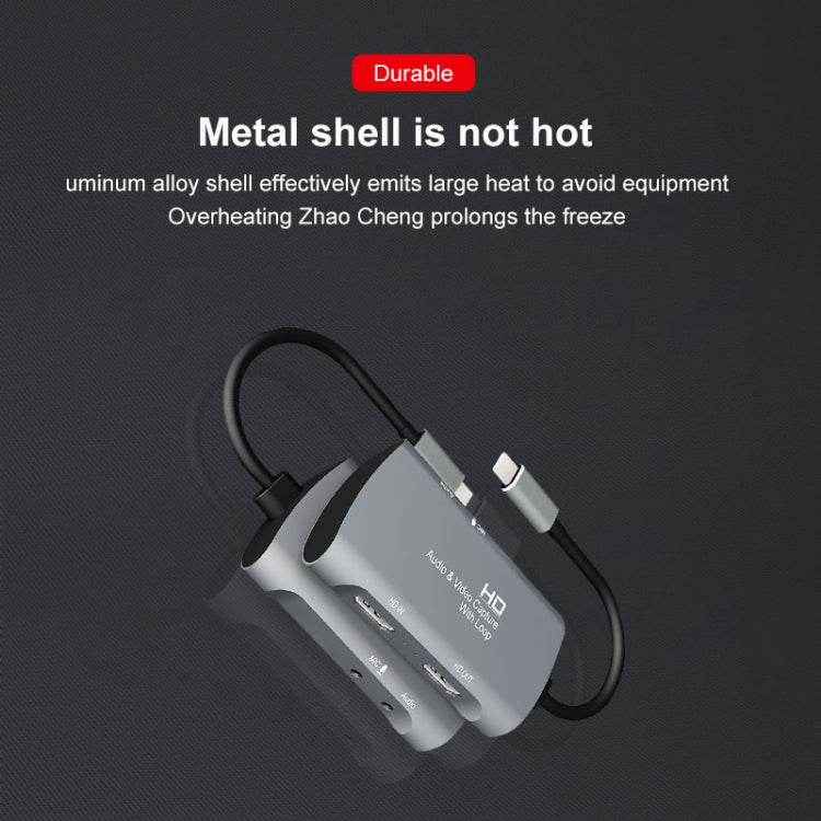 Z30A HDMI Female + Mic to HDMI Female + Audio + USB-C / Type-C Video Capture Box, Z30A