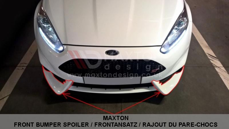 Maxton Design - Aftermarket FRONT SPLITTER FIESTA MK7 ST FACELIFT 2013-UP (FIT MAXTON FRONT BUMPER)