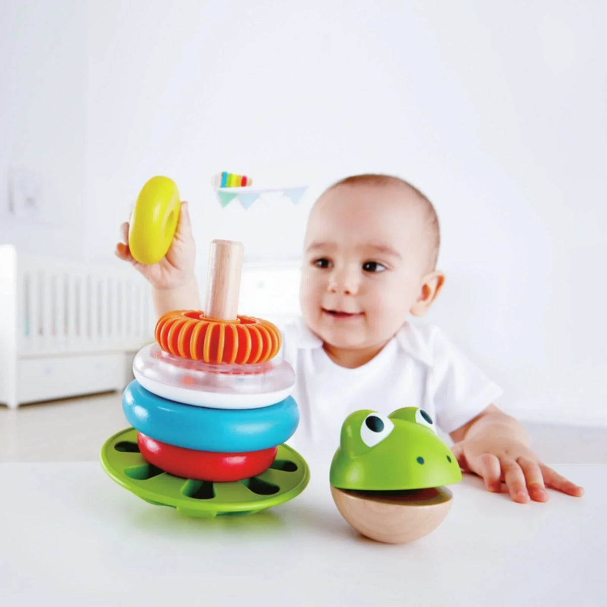 Hape Mr Frog Stacking Rings