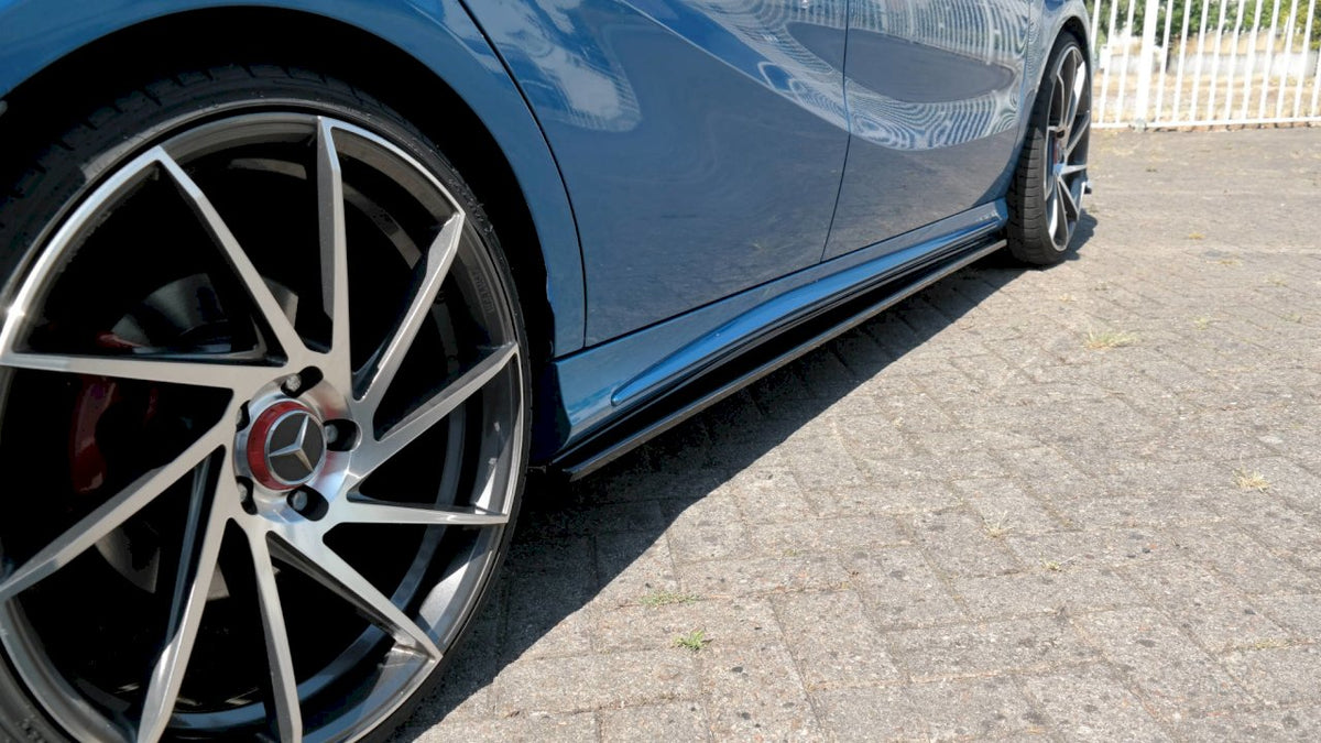 Maxton Design - Aftermarket SIDE SKIRTS SPLITTERS MERCEDES A-CLASS W176 AMG-LINE PRE-FACELIFT (2013-2015)