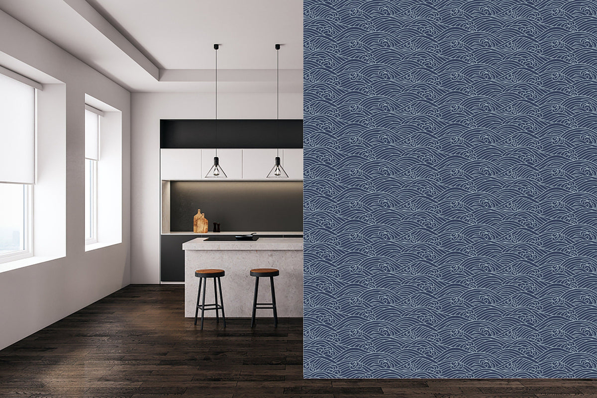 Dark Waves temporary self adhesive wallpaper Peel an... | Wonderwallsboutique