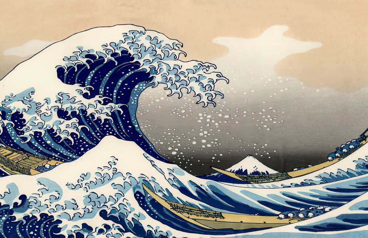 The Great Wave off Kanagawa by Hokusai Wallpaper Mur... | Wonderwallsboutique