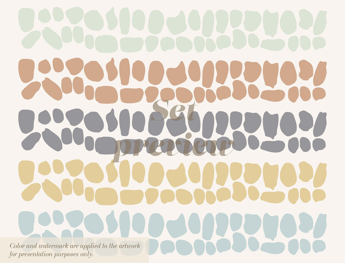 Irregular shape dots 190 Five Colour Stickers