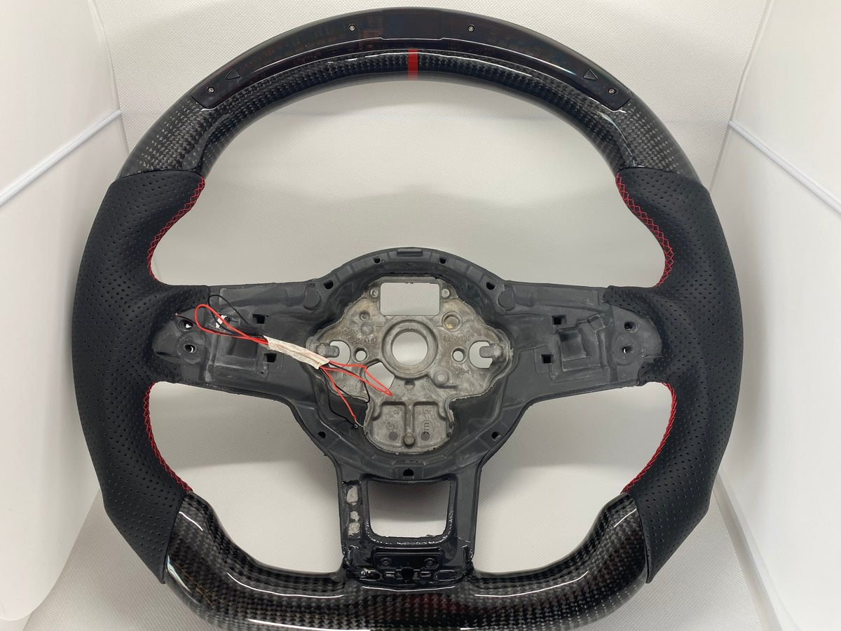Volkswagen Polo MK5 6C GTI / R-Line / GT LED Display Carbon Fibre Steering Wheel (LED CUSTOM / 2014 - 2017)