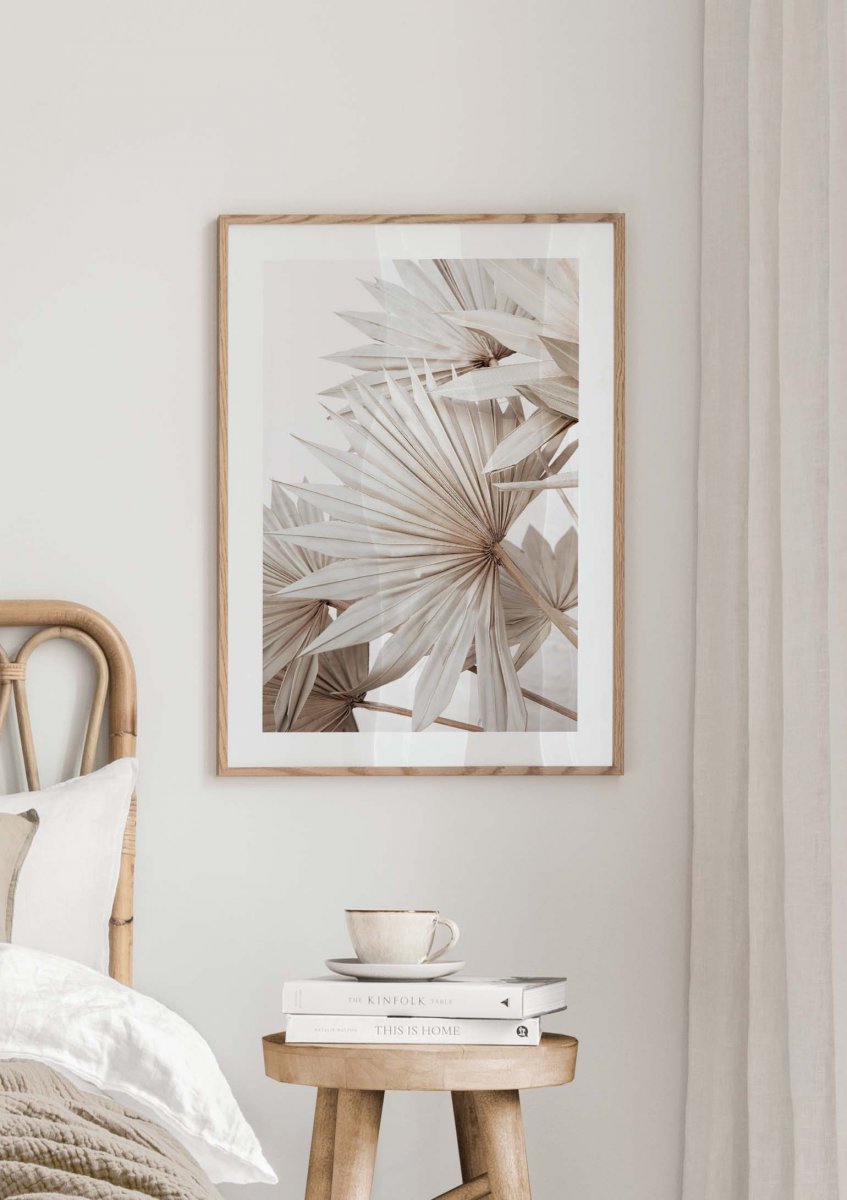 Beige Palm No1 Poster