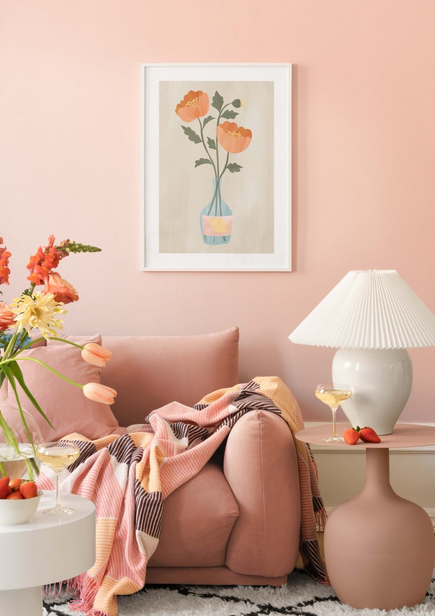 Abstract Poppy Bouquet Poster