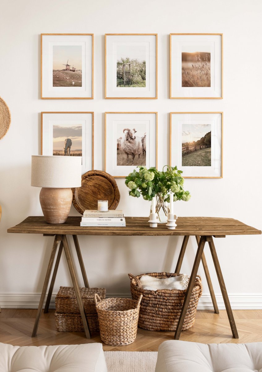 Sheep on Meadow Poster