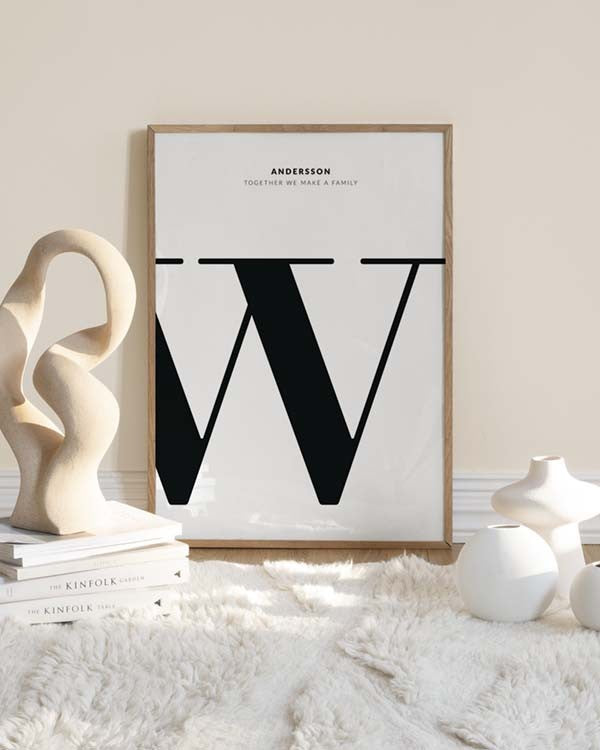 Letter W Personal Poster