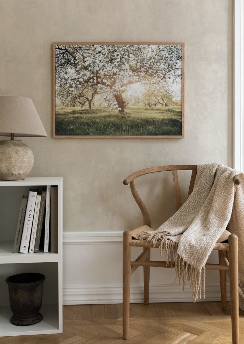 Blooming Trees in Sunlight Poster