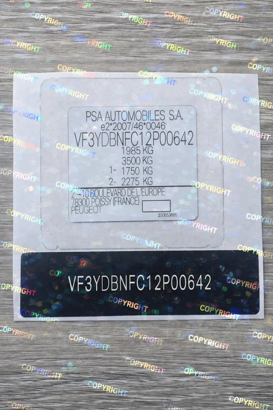 UK VIN Sticker Guide: Replacement Labels Chassis Numbers and Vehicle Identity Checks