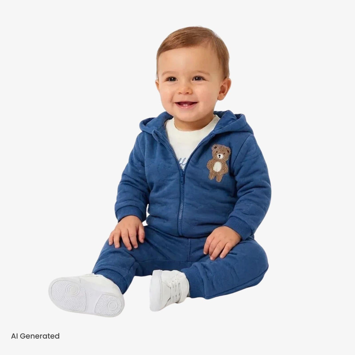 Bebetto 3 Piece Baby Cardigan, T-Shirt & Leggings Set (1-3 to 12 Months) - Indigo