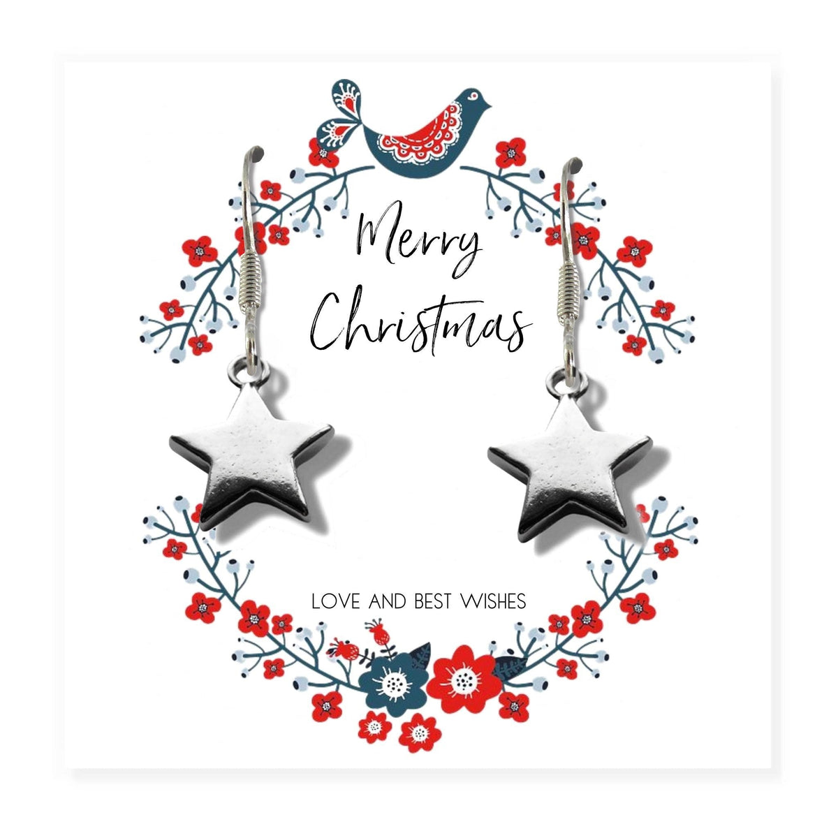 Christmas Star Mini Gift Hamper with Silver Star Earrings
