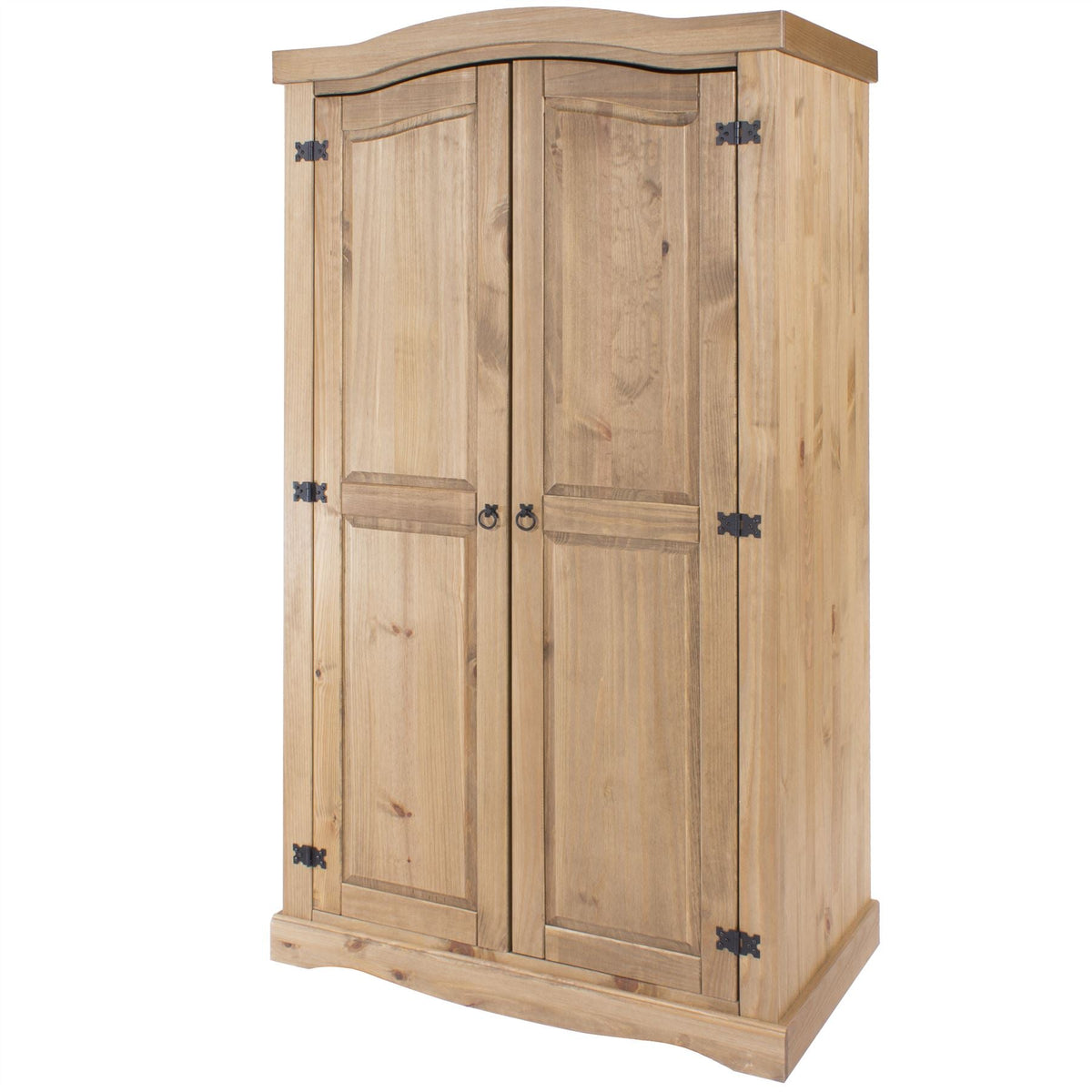 Corona Antique Waxed Pine 2 Door Wardrobe