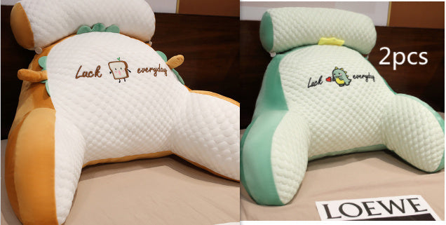 Fluffy Triangle Reading Cushion - Soft Backrest and Lumbar Pillow for Sofa, Bed or Office Chair